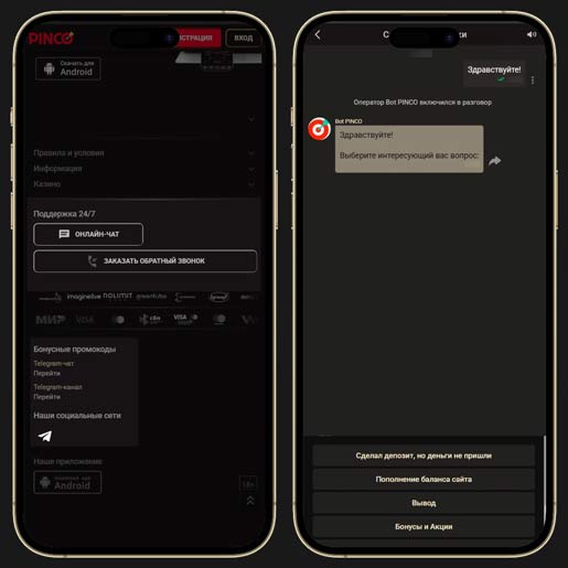 Контакты техподдержки